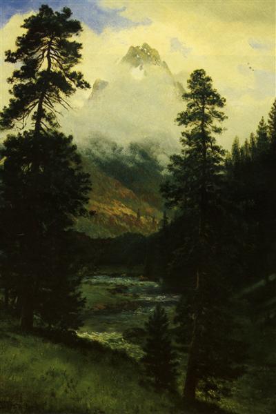 Albert Bierstadt Oil Painting Landers Peak